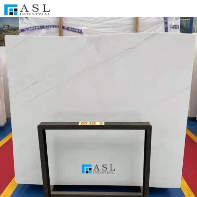 China New Modern Aristone White Marble Soft Stone Coral Yashi Large Polishing Slabs For Kitchen Bar Countertops Vanity Tops for sale