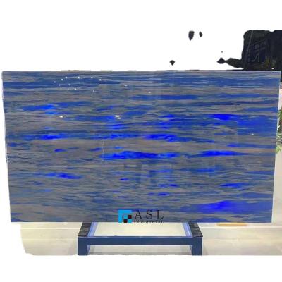 China Modern factory directly laid floor marble, lobby with dark blue Macao blue marble for sale