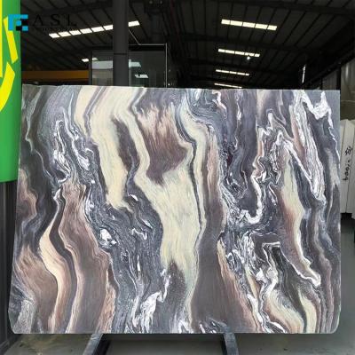 China Landscape Modern Unique Vein Italian Purple Cipollino Ondulato Rosso Marble for sale