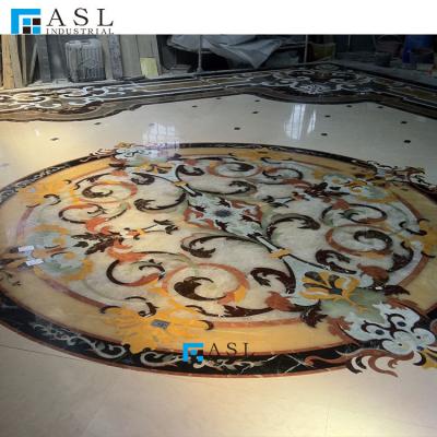 China Modern best selling hall floor tiles patterns waterjet marble medallion for sale