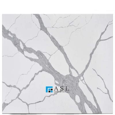 China New Design Large Modern Quartz Countertops Slabs Artificial Calacatta White Quartz Stone Slabs Engineered Quartz Stone for sale