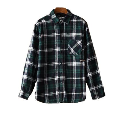 China 40%cotton+60%polyester 40%cotton+60%polyester Mens Casual Shirt 24 Colors Summer Flannel Brushed Long Sleeve CVC Checked Plaid Tops Stocklots Shirt Dress Homme Camisa Hombre for sale