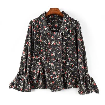 China High Quality New Design Anti Wrinkle Women's Blouses Spring Floral Women's Shirt Tops Feminina Blusa for sale