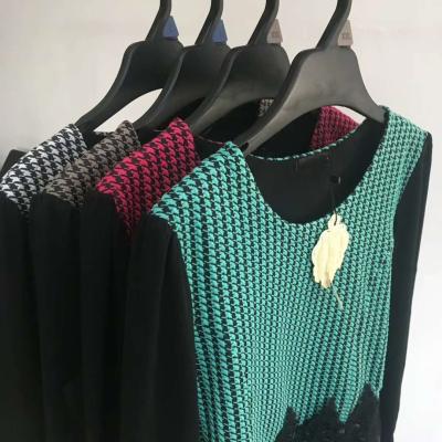 China 70%cotton+30%acrylic 70%cotton+30%acrylic Vestido Mujer Girl Knitted Winter Spring Autumn Thick Warm Dress Ladies Long Sleeve Top Women's Sweater Skirt Lot Clothes for sale