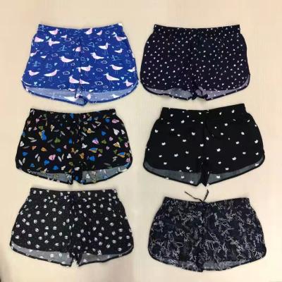 China Factory Price Women's Breathable Shorts Wholesale 100% Printed Summer Hot Cotton Ladies Breathable Shorts for sale