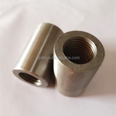 China 20#carbon steel structure Rod Thread Sleeves /OEM steel rebar connectors /rebar sleeve for sale