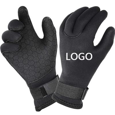 China Hot Selling Acrylic/Polyester Shape 3mm Gloves Manufacturer Custom 5mm Neoprene Swimming Diving Diving Gloves for sale