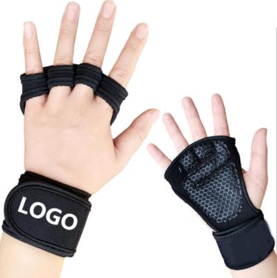 China Manufacturers Comfortable Gloves Gym Skid Resistance Adjustable Sports Weightlifting Gloves JS001 for sale