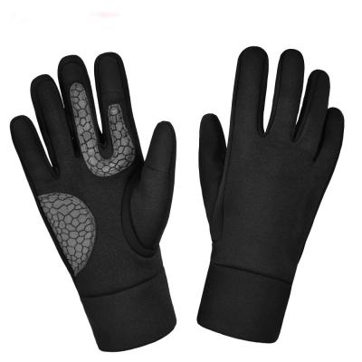 China Sports Manufacturers Fashion Winter Gloves Black Custom Logo Long Mittens Warm Gloves for sale