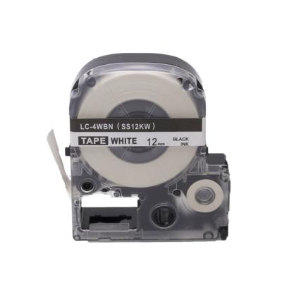 China PUTY COMPATIBLE Compatible Black on White Label Tape Replacement LK-4WBN LC-4WBN9 SS12KW for 12mmx 8m LabelWorks 300 400 500 600P 700 for sale