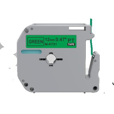 China 100% COMPATIBLE Cartridge 12mm Compatible Lamination Mk Label Adhesive Waterproof Tapes M-K731 For PT-65/90/110 Printer for sale