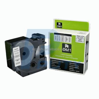 China COMPATIBLE DYMO cassette tape recorder black on 19mm*7m dymo 45803 label maker white tape for sale