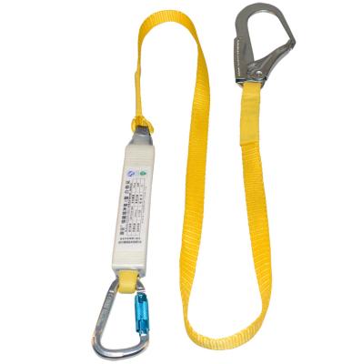 China Industrial Adjustable Polyester Y Shock Absorbing Single Lanyard for sale