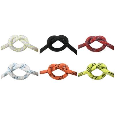 China High strength colorful red orange blue yellow solid double braided polyester kernmantle rope for sale