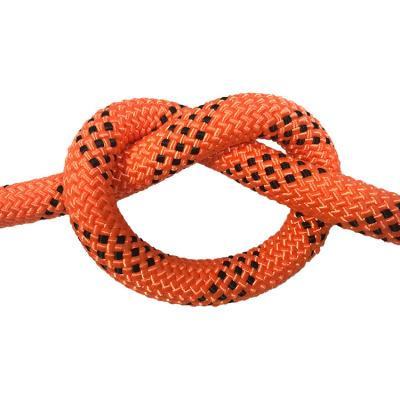 China 6mm High Tensile Orange Kernmantle Solid Polyester Double Braided Rope for sale