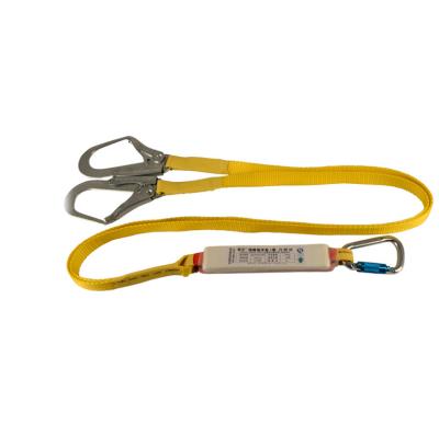 China Industrial Posing Polyester Double Y Adjustable Shock Absorbing Lanyard for sale