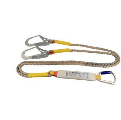 China Industrial Assuming Nylon Drop Protection Double Y Adjustable Shock Absorbing Lanyard for sale