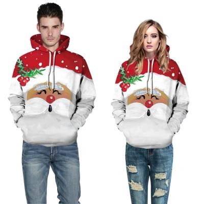 China ZC Anti-Wrinkle Christmas Snowman Autumn/Winter Hooded Sweater Fashion Couples Casual Trendy Sportswear H4CE0014 for sale