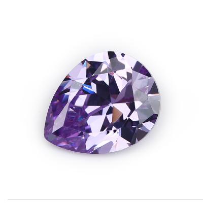 China Factory Wholesale Pear Shaped Cut AAA Blue Synthetic Bare Zircon 2X3~13X18mm Color Set Or Stone Accessories for sale