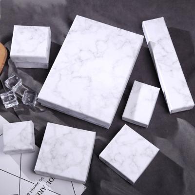 China Custom Wholesale Ring Box Paper Pattern Marble Jewelry Gift Packaging Factory Gift Necklace Pendant Jewelry Box for sale