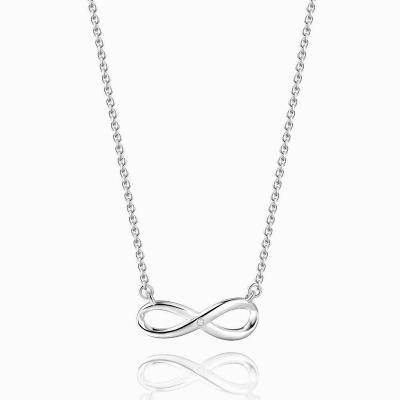 China TRENDY Exquisite Crystal Zircon Fashion Mother's Day Love Infinity Gift Necklace for sale