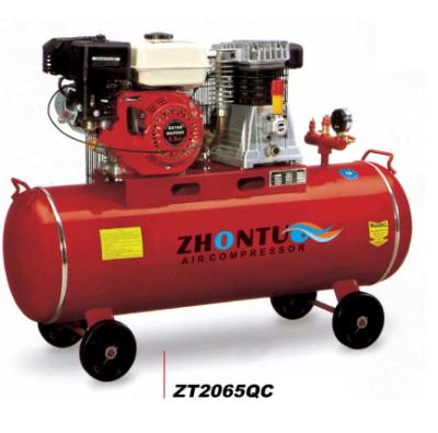 China 5.5hp 8bar gasoline engine portable mini air compressor with CE ZT2065QC for sale