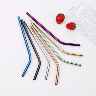 China Stainless Steel Viable Straw Drinking Straw Set With Brush Bubble Tea Straws Reusable for sale