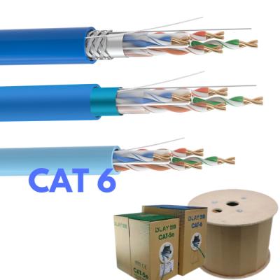 China Cat 6 Bare Copper Network Price Manufacturers Full 23AWG UTP Ofc SFTP Roll Box Ethernet Cat6e CAT6 100% Copper Lan Cable 305M 1000ft for sale