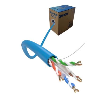 China Best Price CAT 6 U/UTP CAT6E Cable 305m 1000ft Roll Box 23awg 550mhz UTP CAT6 Bare Copper Network Cable for sale