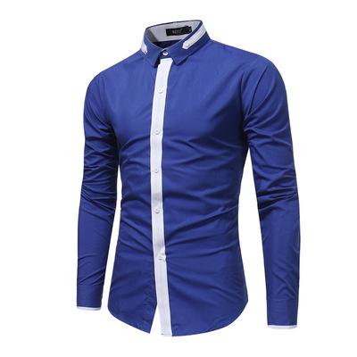 China Autumn 2021 solid color fashion breathable men long sleeve 10709-SE31 plus size shirts sehe fashion for sale