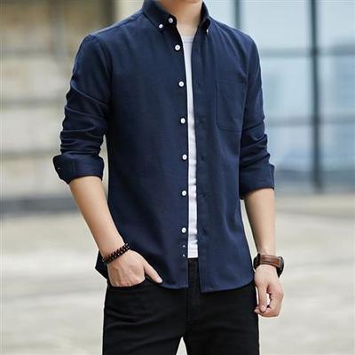 China 10709-SE09 autumn long sleeve cotton breathable plus size shirt for men sehe 2021 fashion for sale