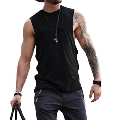 China Breathable Comfortable Solid Color 10708-SE41 Plus Size Summer Mens T-shirts Sehe Sleeveless Fashion for sale