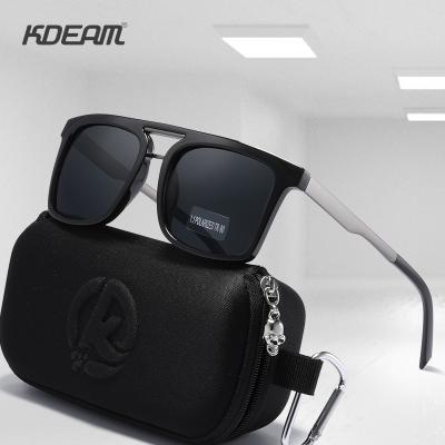 China Fashion KDEAM Sunglasses Design Your Own Brand Metal Sunglasses High Quality Square Men Polarized Custom Made UV400 Shades for sale