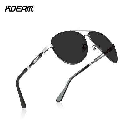 China Custom Luxury Men's Polarized Pilot Sun Glasses Low Rise Metal Sunglasses KDEAM Logo Fashion Newest 2019 Fashion for sale