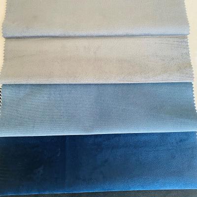 China Blackout China Wholesale 100% Polyester Warp Knitted Holland Velvet Soft Dutch Curtains Blackout Fabric For for sale