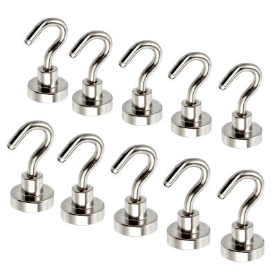 China D10 D12 D16 D20 Durable Magnetic Hooks Wall Hook Hold 5.5KG Powerful Strong Magnet Neodymium For Home Kitchen Storage for sale