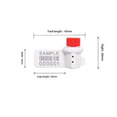 China Plastic electrical safety tornado water meter seal for electrical label: 26*16mm for sale