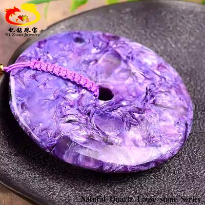 China Round Shape Special Material Natural Amethyst Pendant Set Or Color Fire for sale