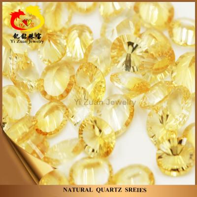 China High Quality Set Or Color Fire Oval Millenium Cut Natural Yellow Quartz Crystal Stone for sale