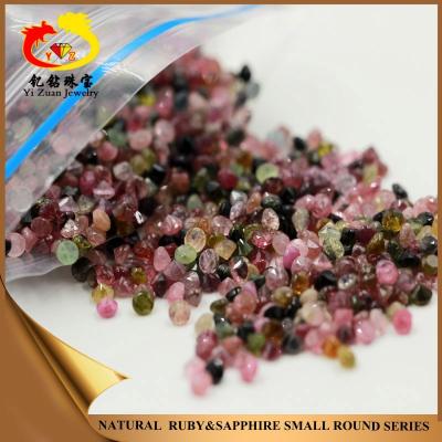 China Large Reserve Game Or Round Multi Color Fire Natural Cut Rubellite Tourmaline for sale