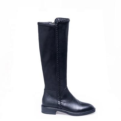 China Breathable Wide Calf Leather Boots Long Knee High Boots Genuine Leather Trim Over The Knee Boots Girls for sale