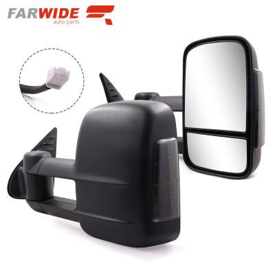 China ABS+glass FARWIDE 4x4 Power Glass Warning Light Side Towing Mirror For Toyota HILUX 2015 - 2021 for sale