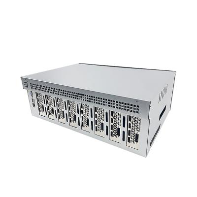 China With Fan 55 65 Machine Installation Frame 8GPU Server GPU Case Spacing 70mm Chassis For Graphics Card RTX3060/3070/3080/3090 for sale