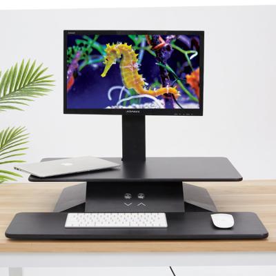 China New Popular Height Adjustable Table Sit Stand Desk Computer Standing Workstation Converter for sale