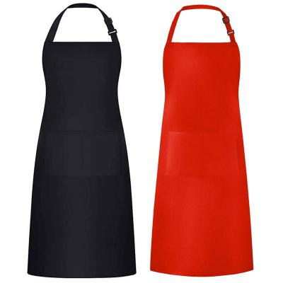 China Cheap Waterproof Cleaning Apron Printing Custom Logo Fashion Kitchen Cooking Restaurant Waiter Milk Tea Overalls Apron With Pocket for sale