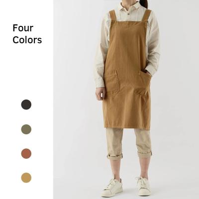 China Custom Professional Grade Adjustable Cleaning BBQ Cooking Waterproof Kitchen Apron Canvas Cleaning Tools Artist Bartender Workwear Apron for sale