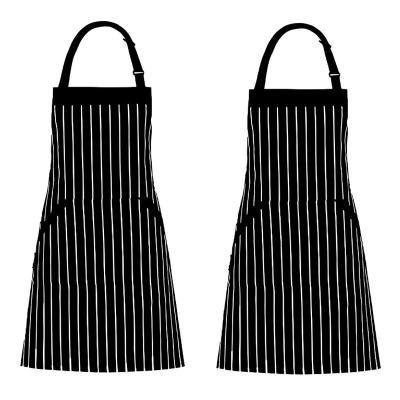 China Logo Kitchen Cooking Waist Apron Long Ties Custom Adjustable Garden Work Soft Cleaning Apron With Pocket For Women Men for sale