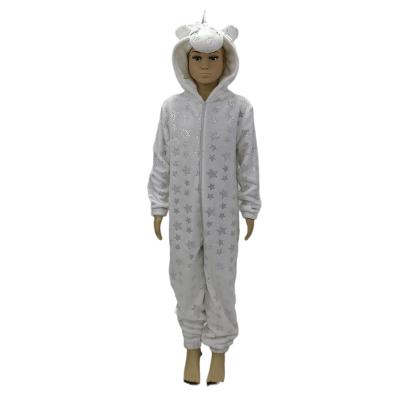 China Thermal Unisex 100% Polyester Bathrobe Kids And Winter Nightgowns Unicorn Bathrobe With Embroider On The Hood for sale