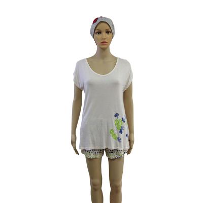 China OEM Hot QUICK DRY Custom Designer Style Short Sleeve Shorts 2 Piece Nightgowns Women Sleepwear Set for sale