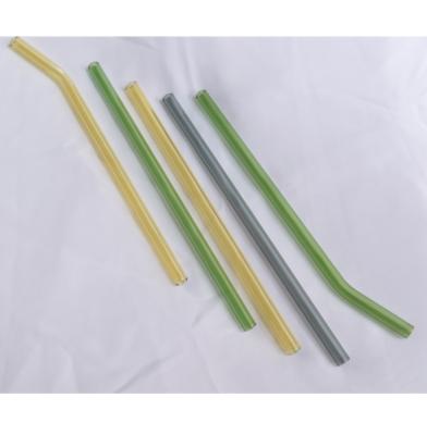 China 14mm eco-friendly clear crystal logo recyclable straws reusable straws with case boba tea glass straw for sale